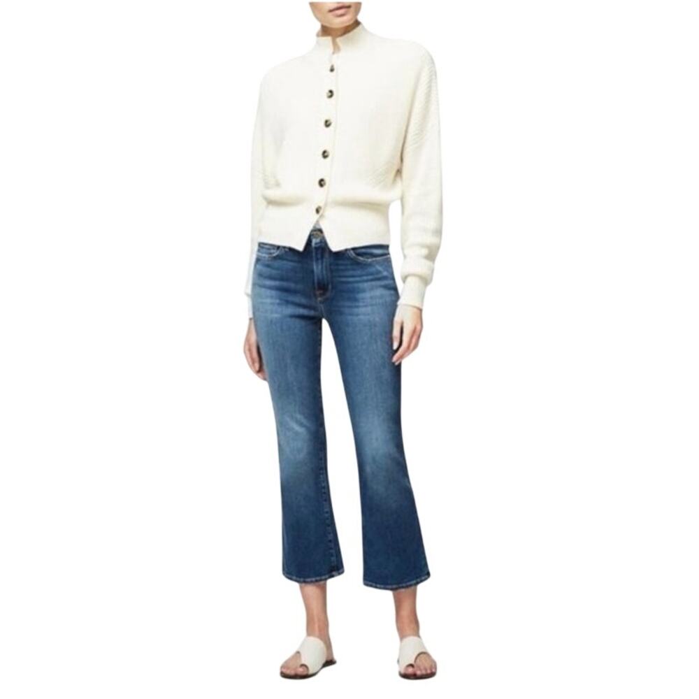 FRAME Denim Le Crop Mini Boot Jeans in Westcliff Medium Wash‎ Size 26 - Picture 2 of 15